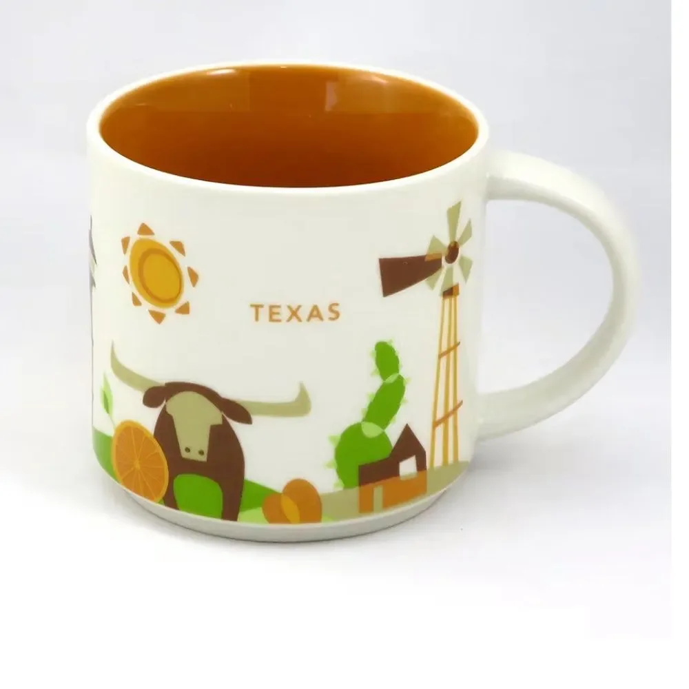 2017 Starbucks Texas YOU ARE HERE Coffee Mug 14 fl oz Collectors Cup